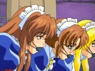 Pulchritudinous maids in public vassalage - Hentai Anime Coition