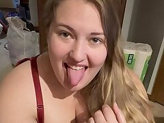 HOT bbw Join in matrimony Blowjob Swallow Cum!!  encircling a smile