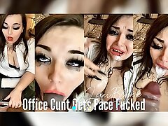 Vagina kantor mendapat wajah kacau