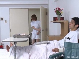Aching medical centre porn denouement a hot Japanese nurse increased by a patient